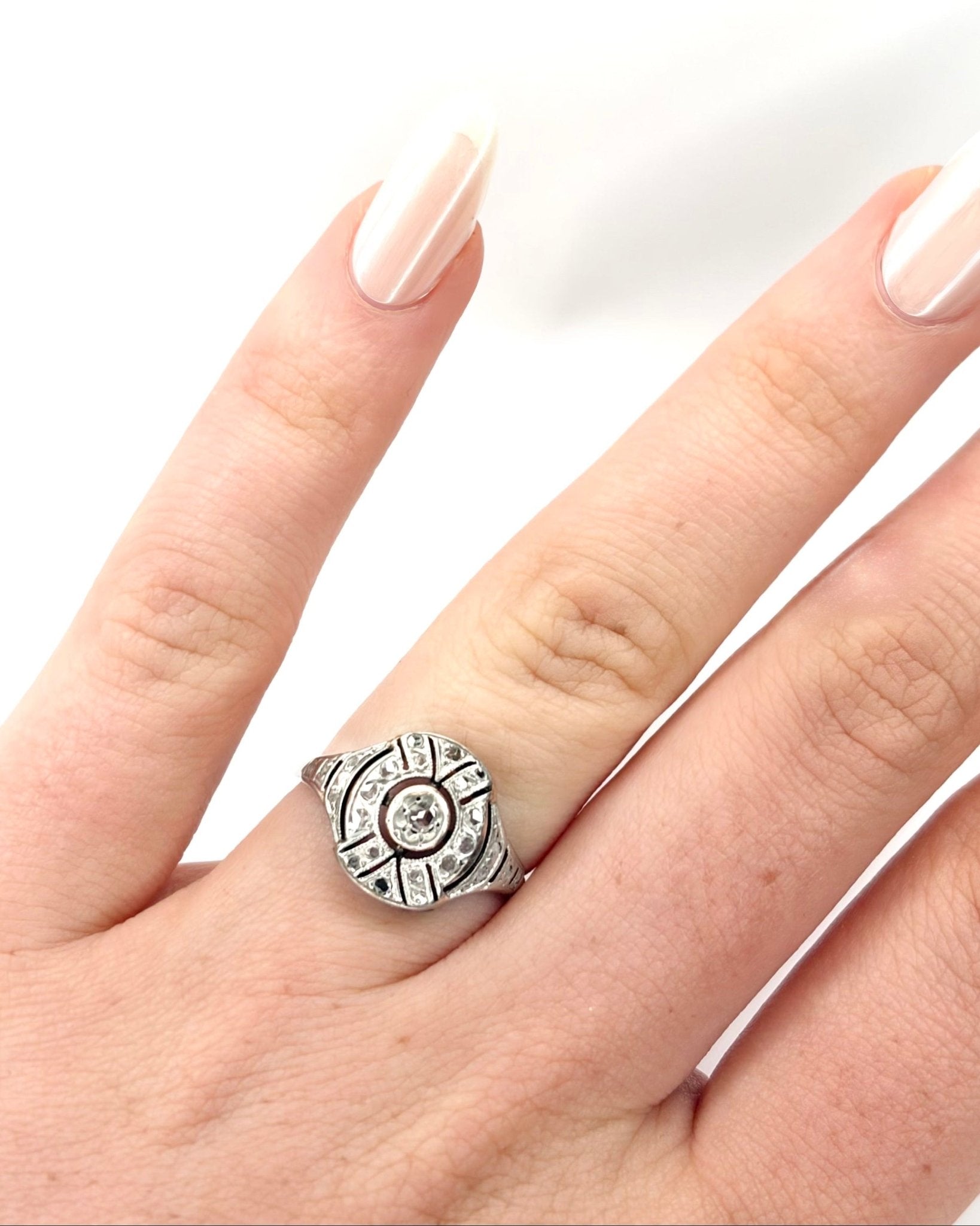Bague Art - Déco Diamants "Estelle" - Elliade Paris
