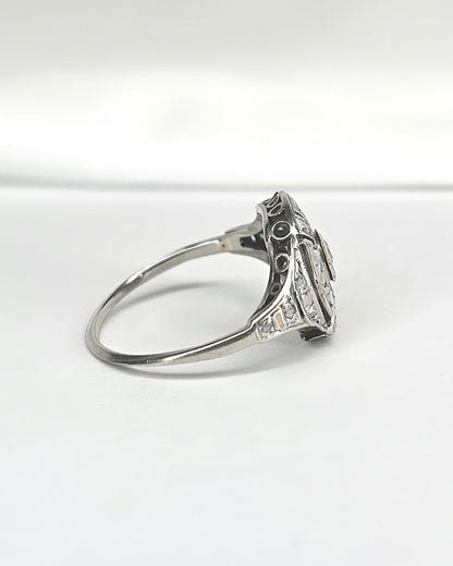Bague Art - Déco Diamants "Estelle" - Elliade Paris