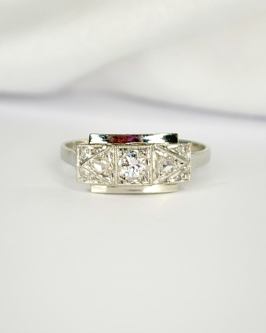 Bague Art-Déco Diamants "Esther" - Elliade Paris