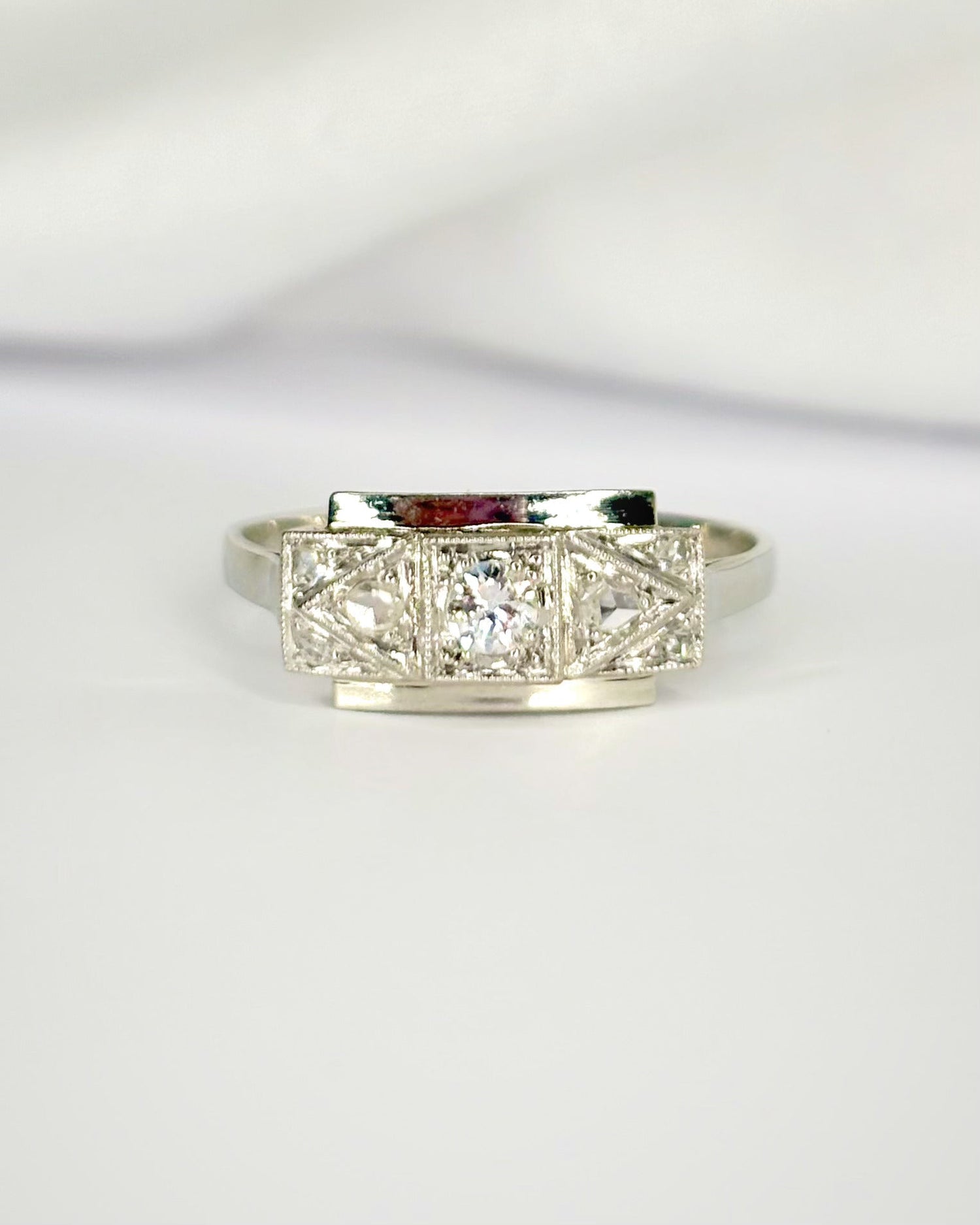 Bague Art-Déco Diamants "Esther" - Elliade Paris