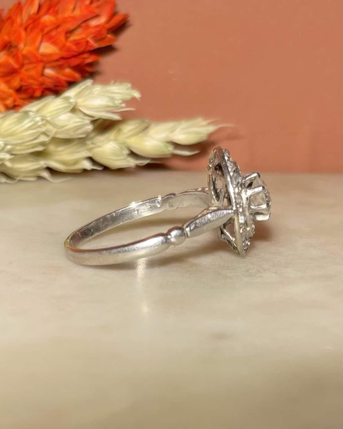 Bague Art-Déco Diamant 0.45 carat &quot;Chantal&quot;