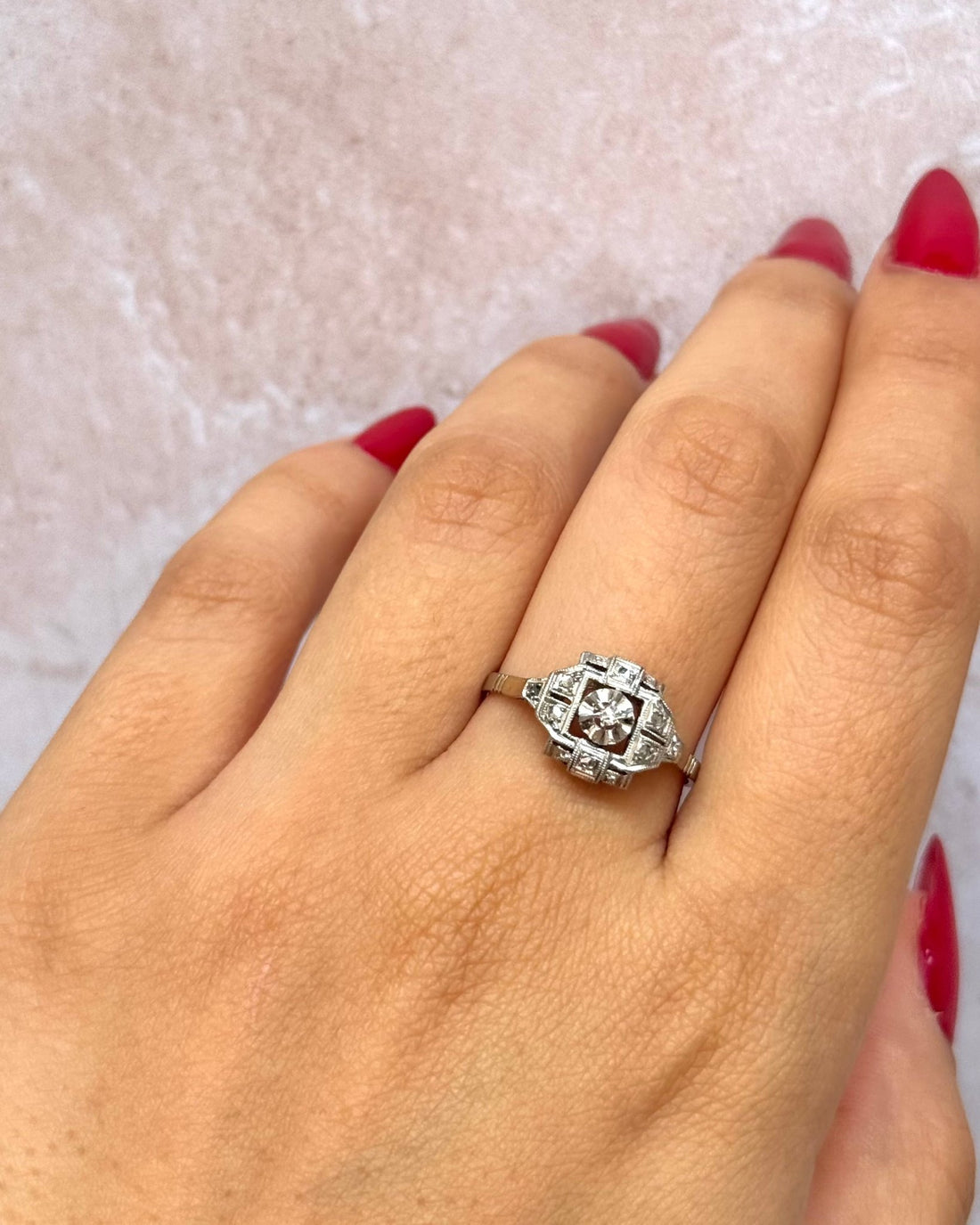 Bague Art-Déco Diamants "Fanélie" - Elliade Paris