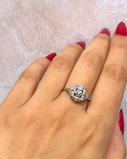 Bague Art-Déco Diamants "Fanélie" - Elliade Paris