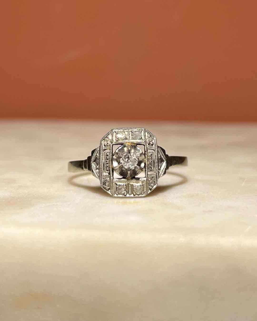 Bague Art - déco Diamants "Fanny" - Elliade Paris