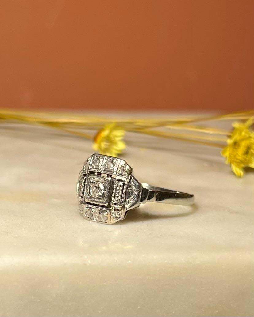 Bague Art-Déco Diamants &quot;Oriane&quot;