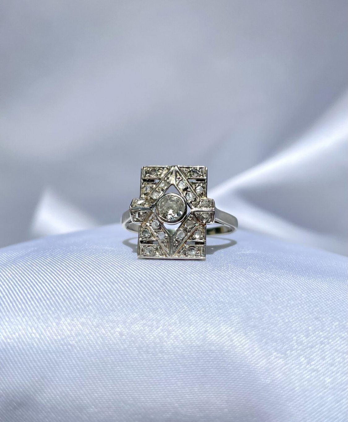Bague Art - Déco Diamants "Isia" - Elliade Paris