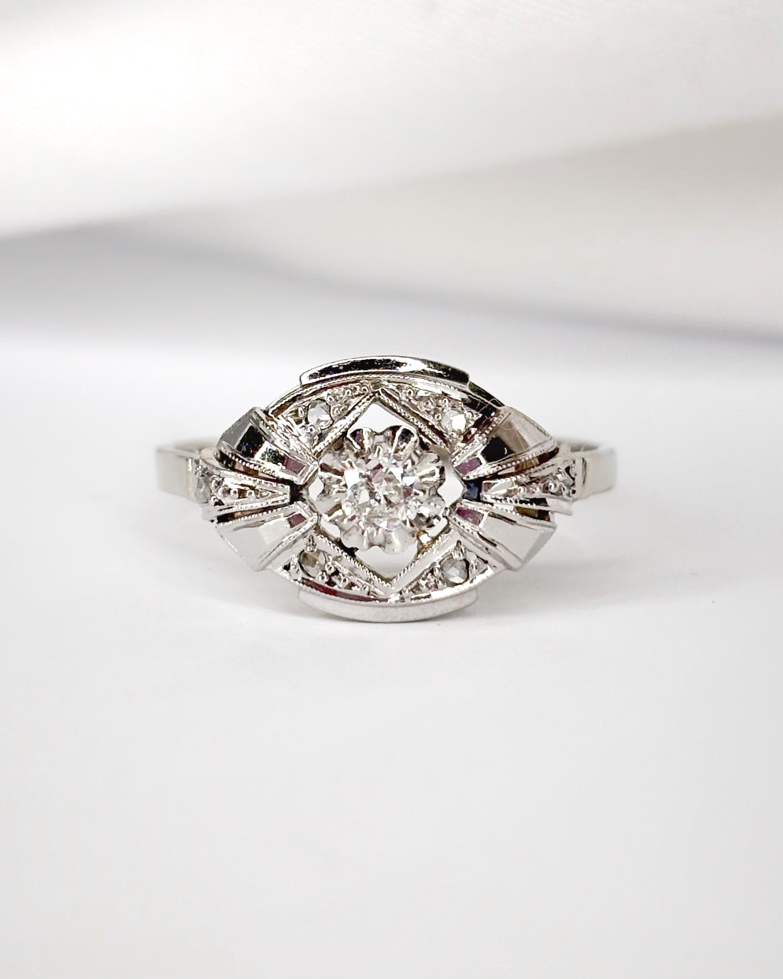 Bague Art - Déco Diamants "Isolde" - Elliade Paris