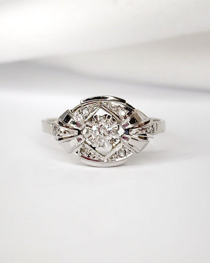 Bague Art - Déco Diamants "Isolde" - Elliade Paris