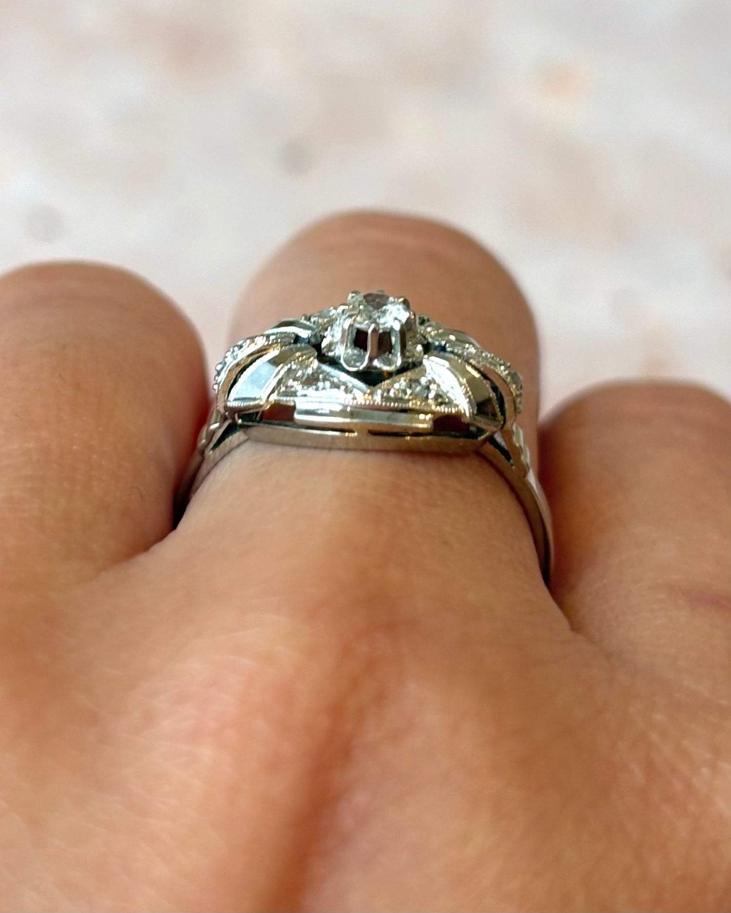 Bague Art - Déco Diamants "Isolde" - Elliade Paris