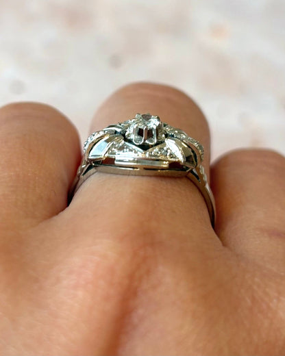 Bague Art - Déco Diamants "Isolde" - Elliade Paris