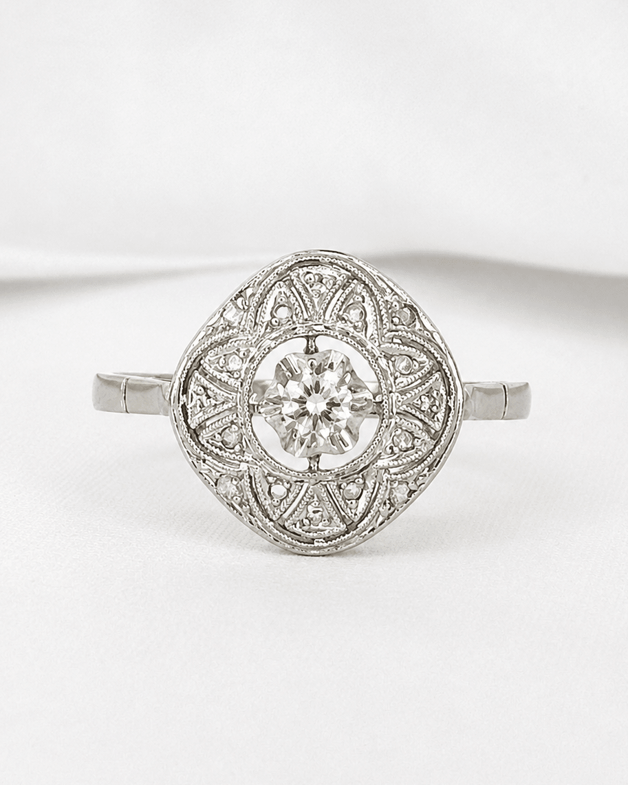 Bague Art-Déco Diamants "Jade" - Elliade Paris