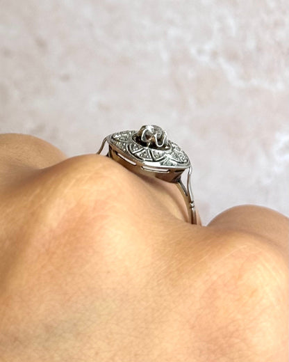 Bague Art-Déco Diamants "Jade" - Elliade Paris