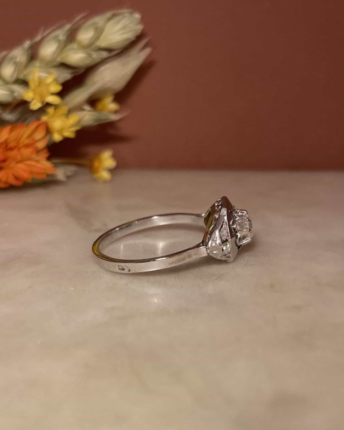 Bague Art - déco Diamants &quot;Jérico&quot; - Elliade Paris