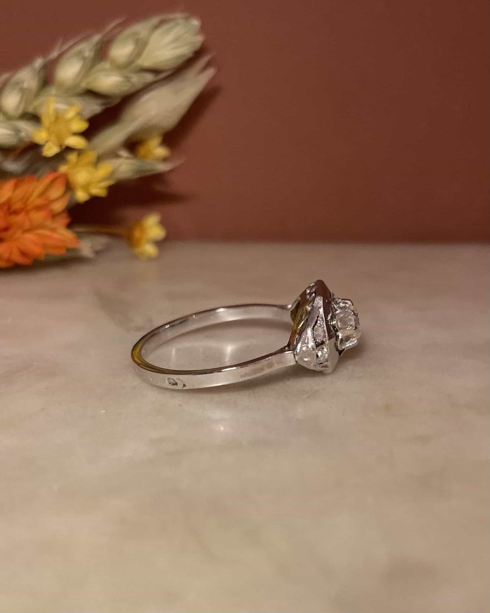 Bague Art - déco Diamants &quot;Jérico&quot; - Elliade Paris