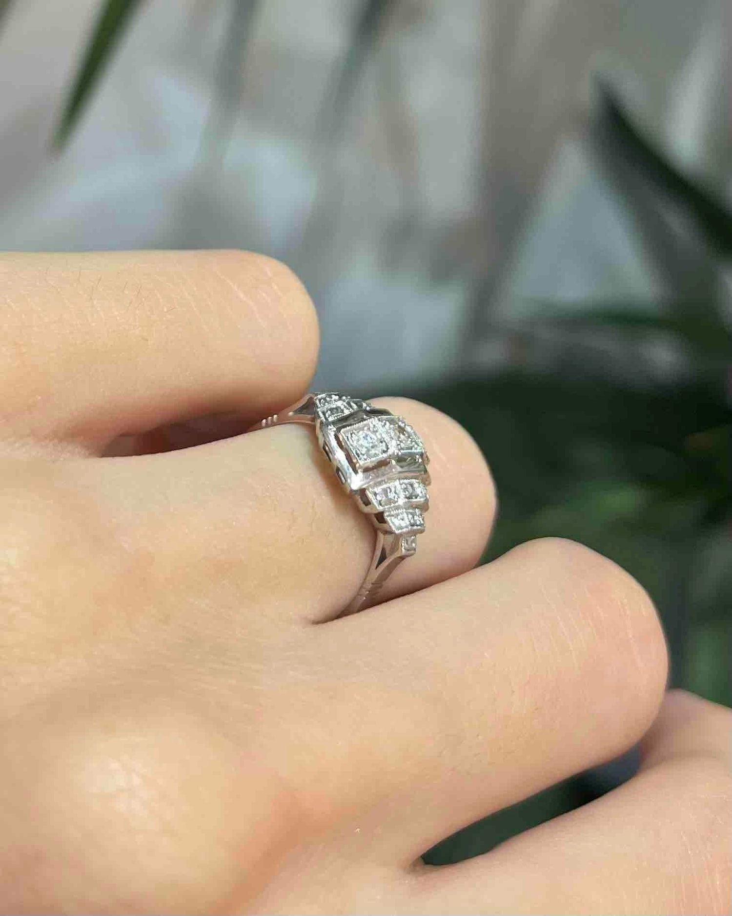 Bague Art - déco Diamants &quot;Jess&quot; - Elliade Paris