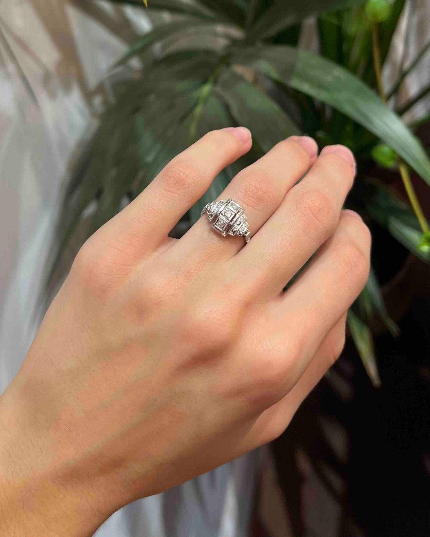 Bague Art - déco Diamants &quot;Jess&quot; - Elliade Paris