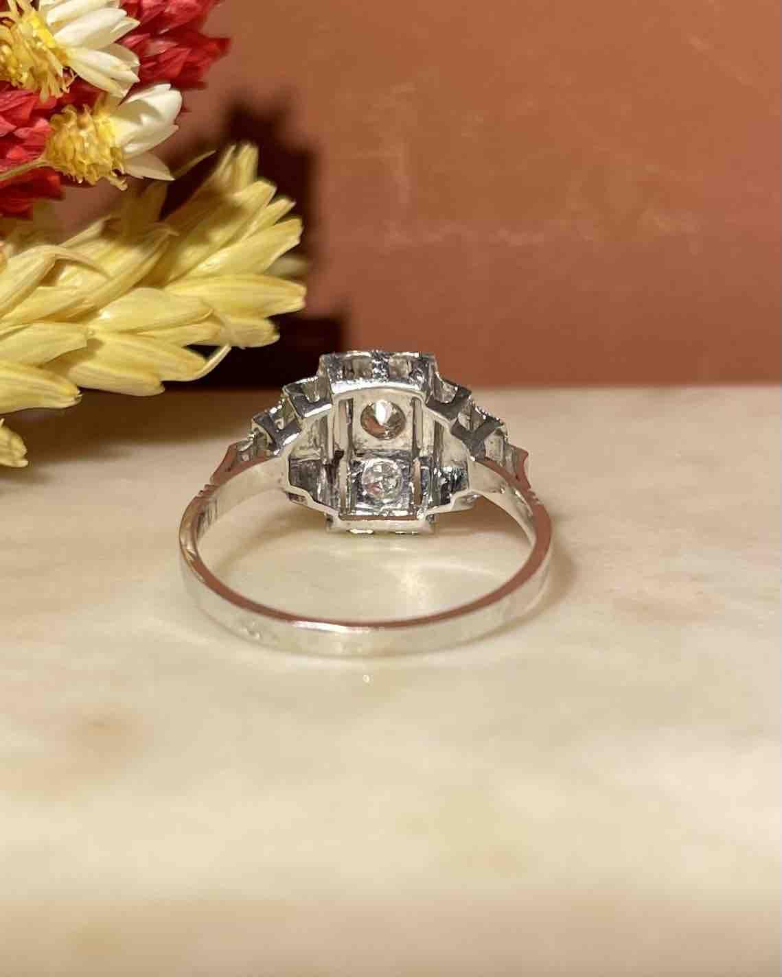 Bague Art - déco Diamants &quot;Jess&quot; - Elliade Paris