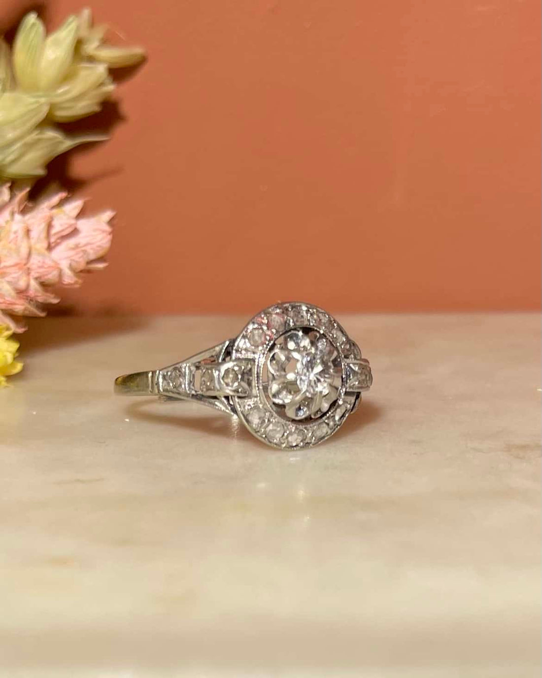 Bague Art - déco Diamants &quot;Justine&quot; - Elliade Paris