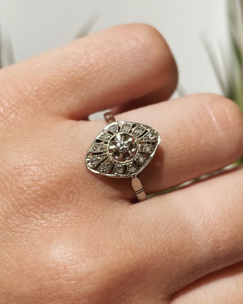 Bague Art Déco Diamants "Karla" - Elliade Paris
