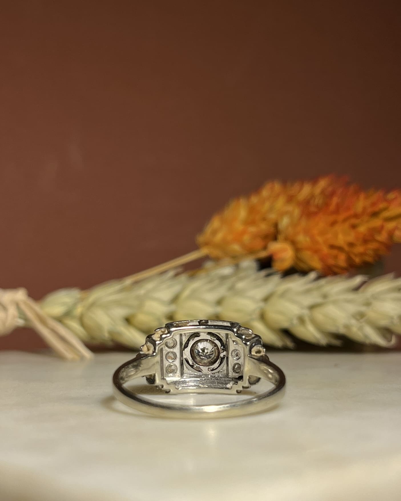Bague Art - déco diamants &quot;Keyda&quot; - Elliade Paris