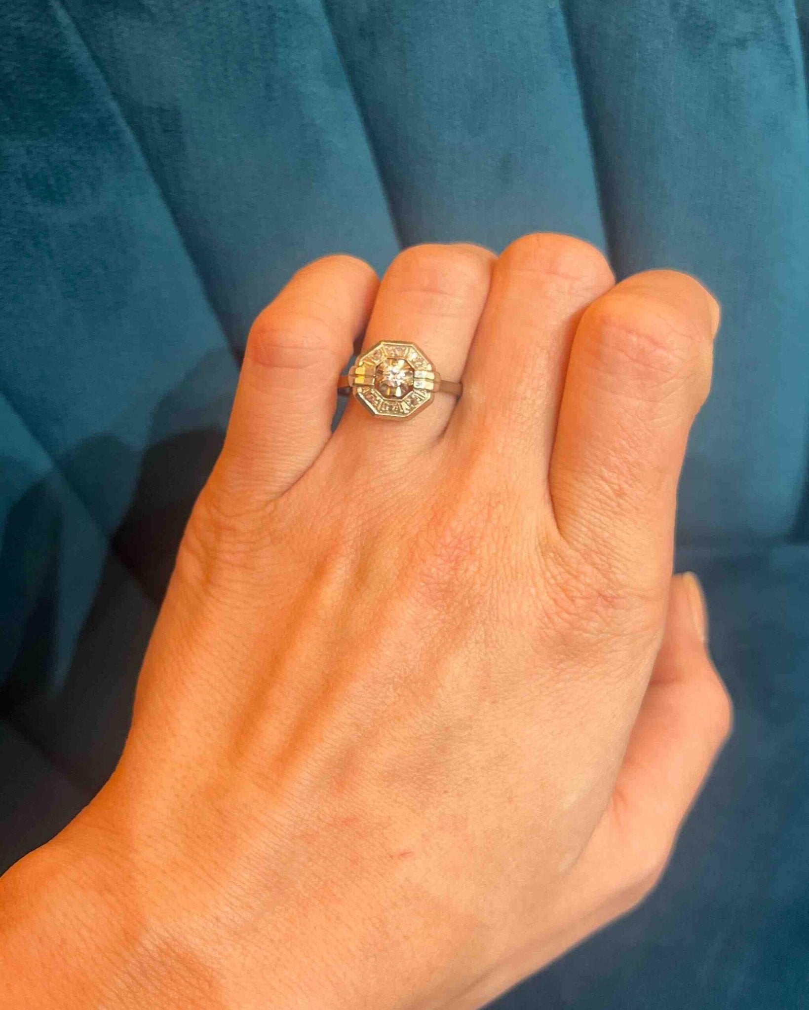 Bague art déco diamants "Laura" - Elliade Paris