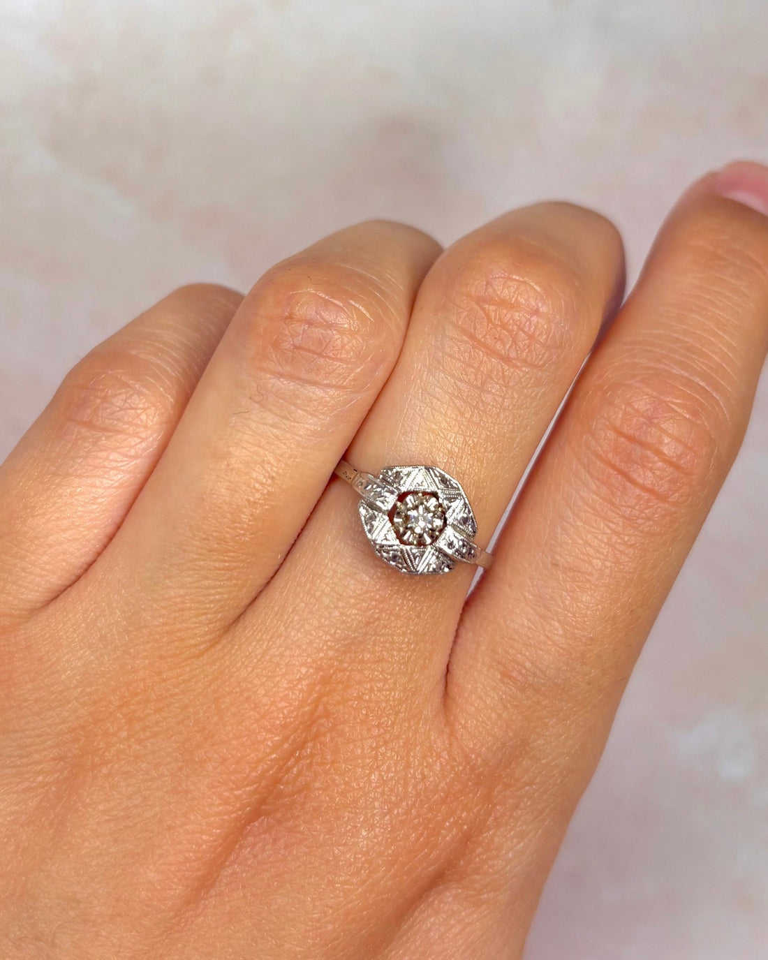 Bague Art - Déco Diamants "Leona" - Elliade Paris