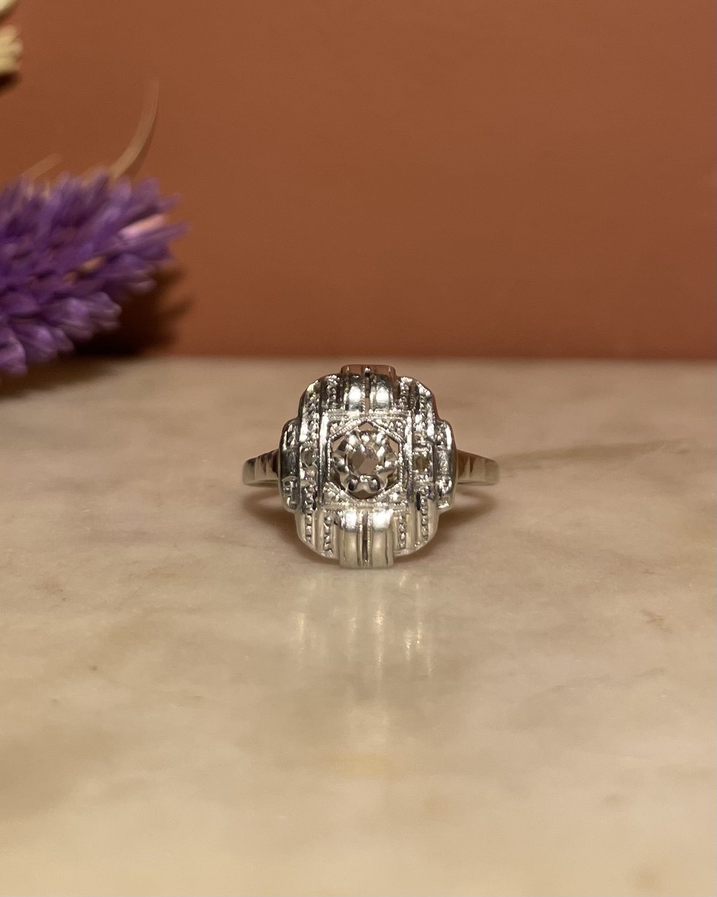 Bague Art - déco Diamants "Lilwenn" - Elliade Paris