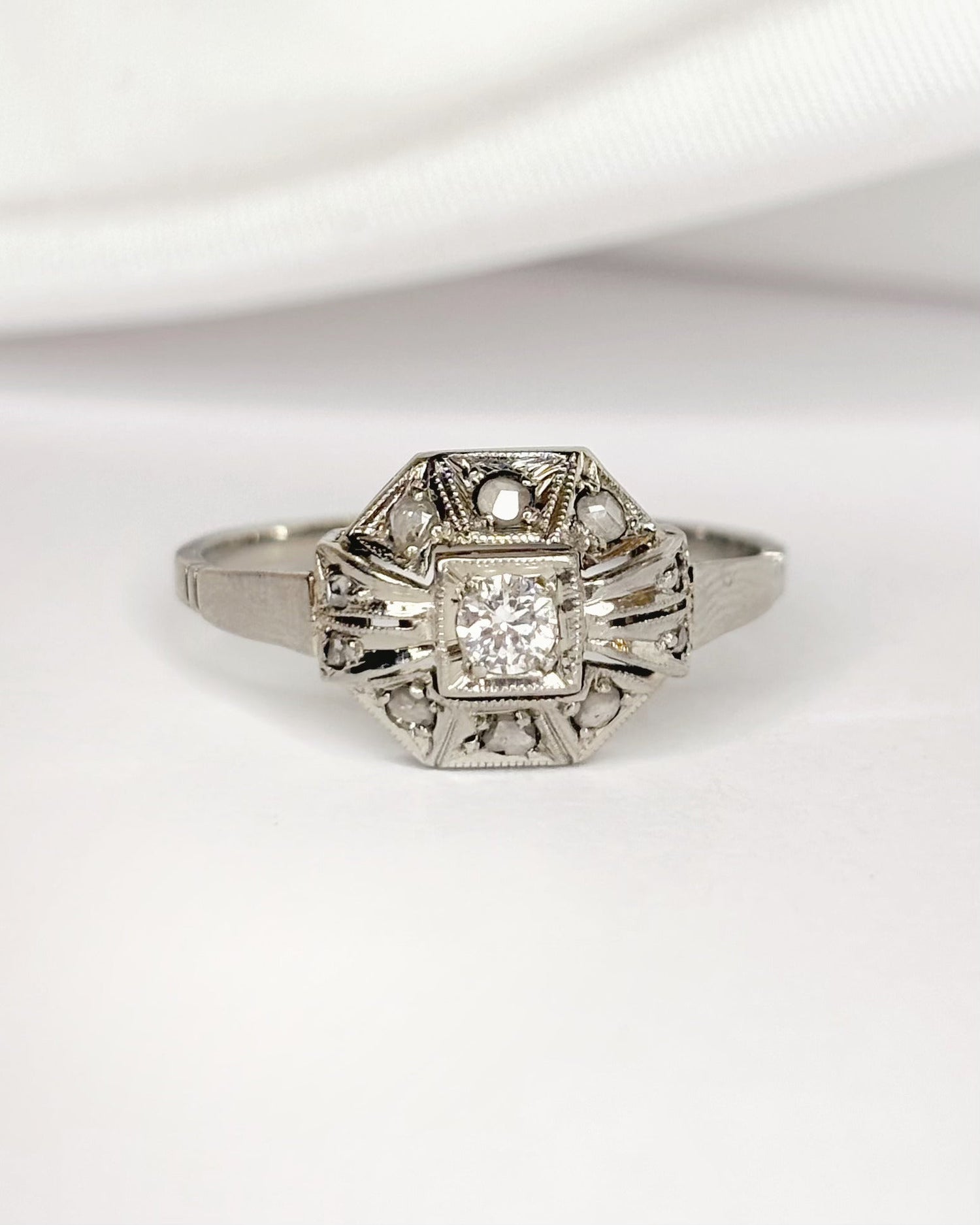 Bague Art-Déco Diamants "Linette" - Elliade Paris