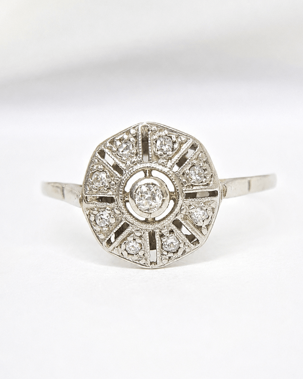 Bague Art-Déco Diamants "Lorianne" - Elliade Paris