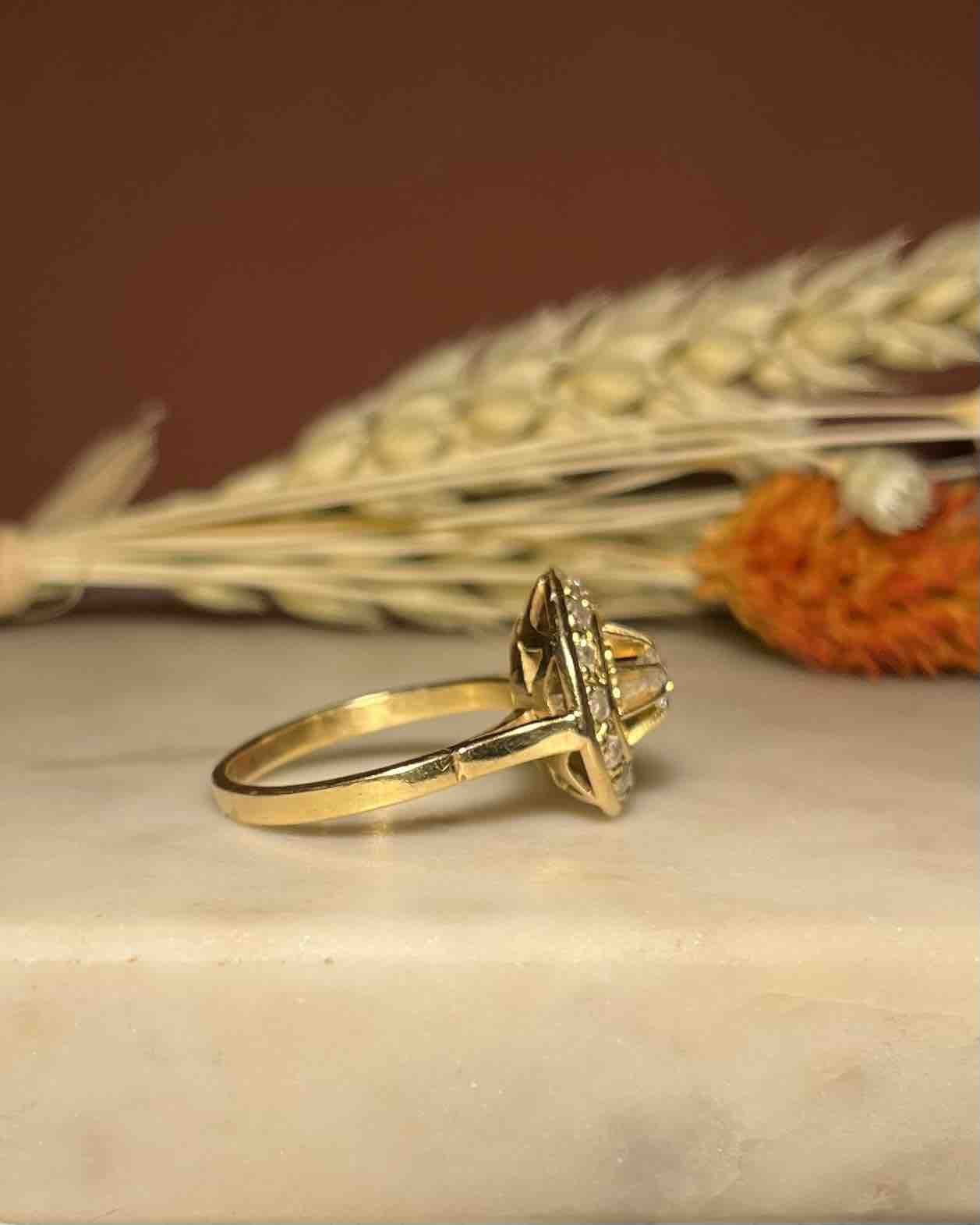 Bague Art - déco Diamants &quot;Lottie&quot; - Elliade Paris