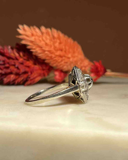 Bague Art - déco Diamants &quot;Louise&quot; - Elliade Paris