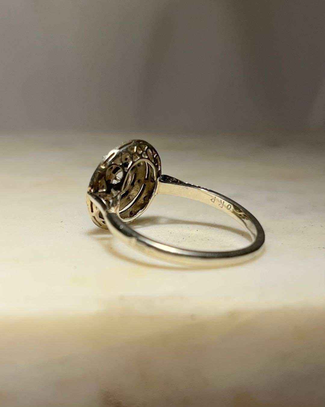 Bague Art - déco diamants &quot;Lydie&quot; - Elliade Paris