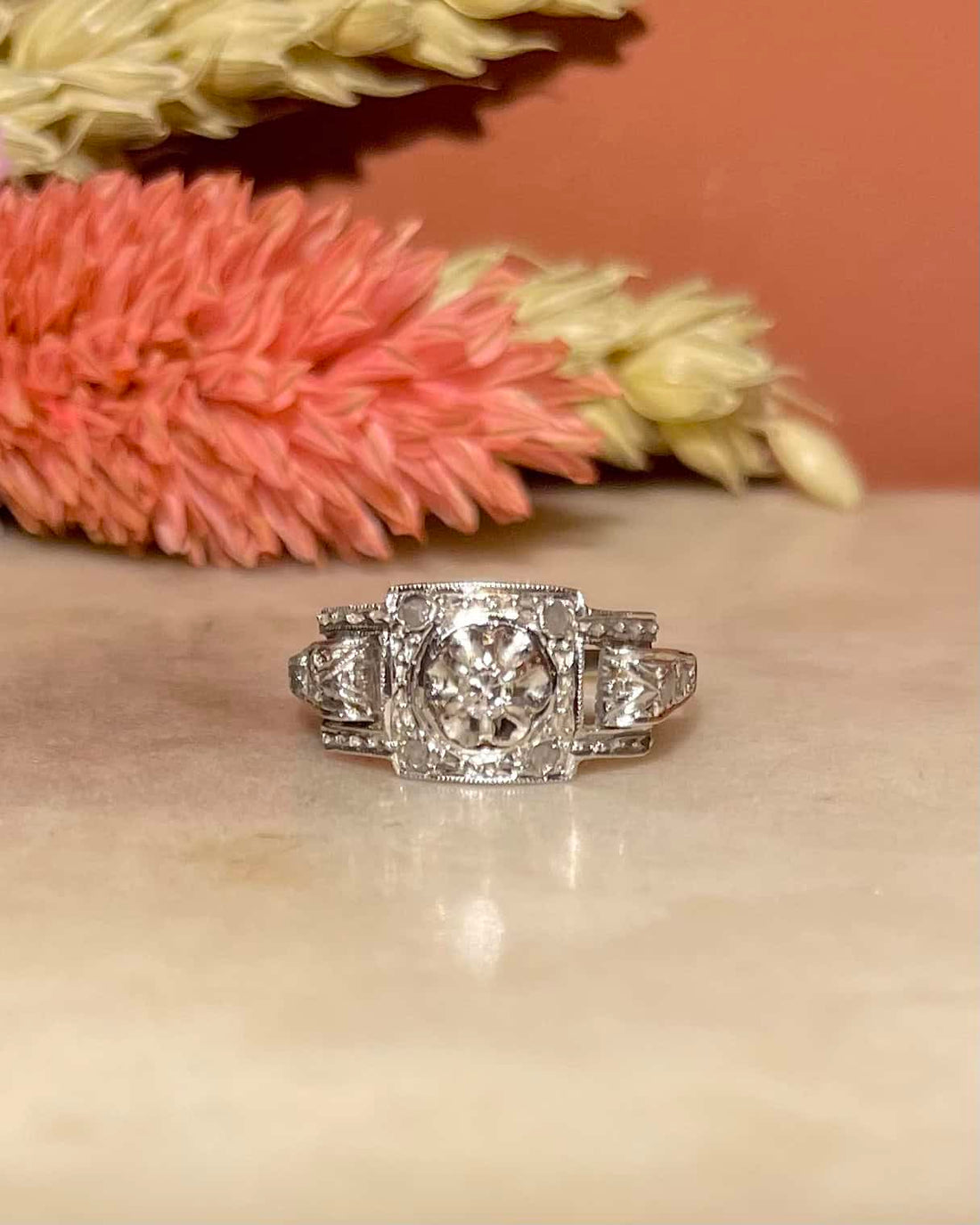 Bague Art - Déco Diamants &quot;Maïssane&quot; - Elliade Paris