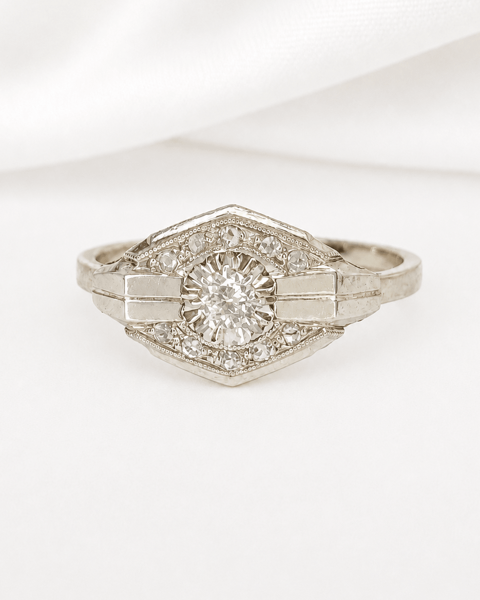 Bague Art-Déco Diamants "Malou" - Elliade Paris