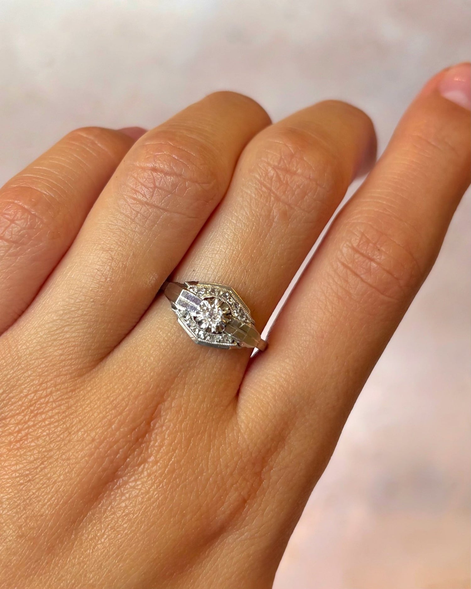 Bague Art-Déco Diamants "Malou" - Elliade Paris