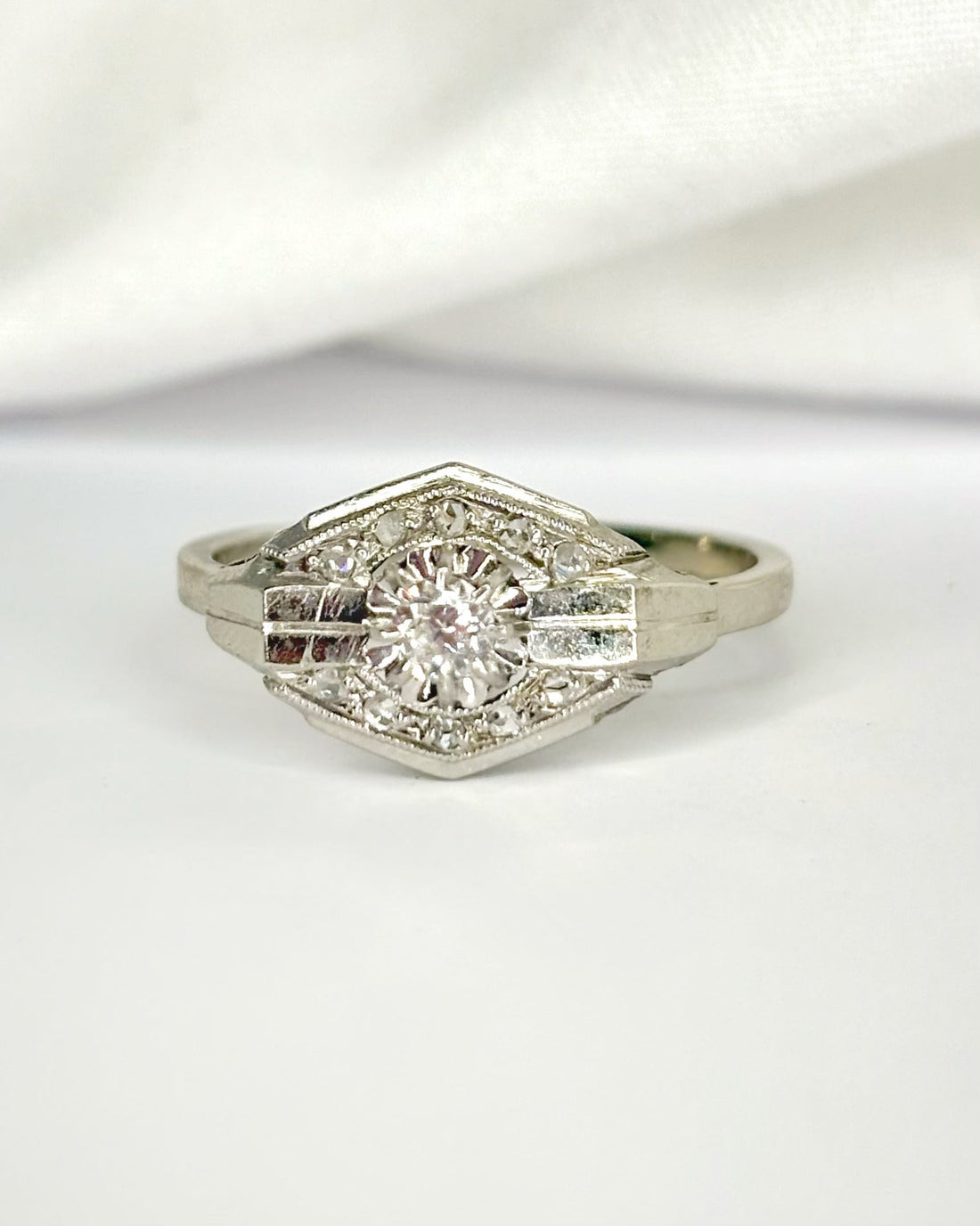 Bague Art-Déco Diamants "Malou" - Elliade Paris