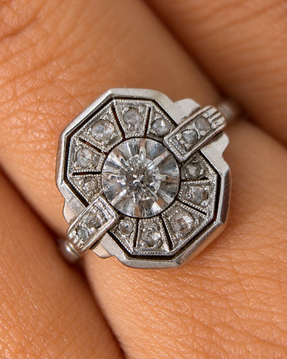 Bague Art-Déco Diamants "Michaela" - Elliade Paris