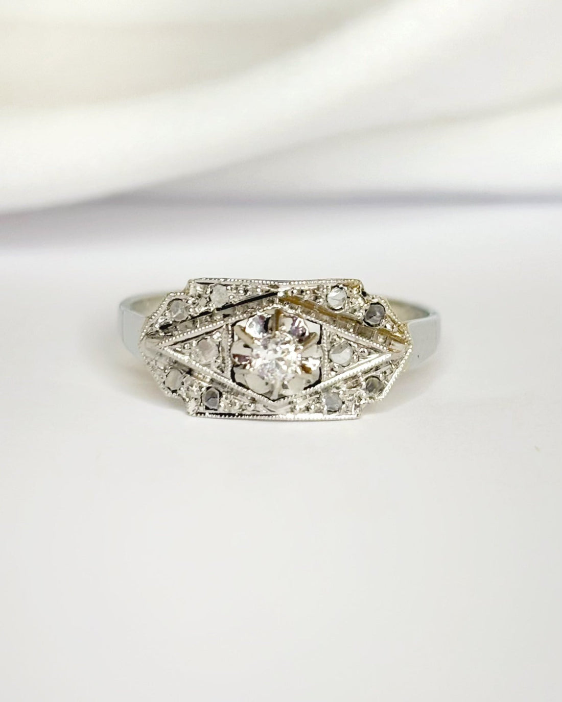 Bague Art-Déco Diamants "Michaela" - Elliade Paris