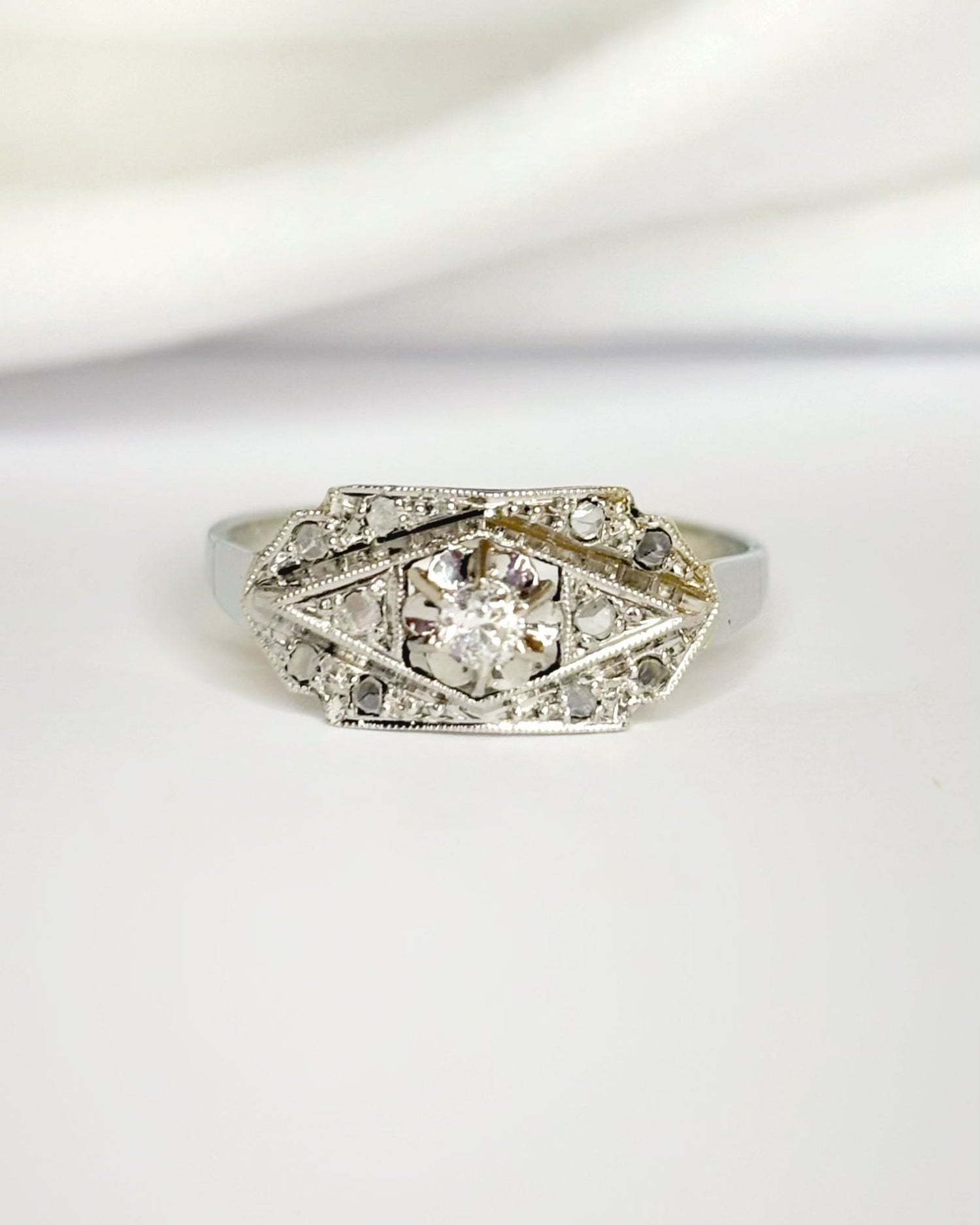 Bague Art-Déco Diamants "Michaela" - Elliade Paris