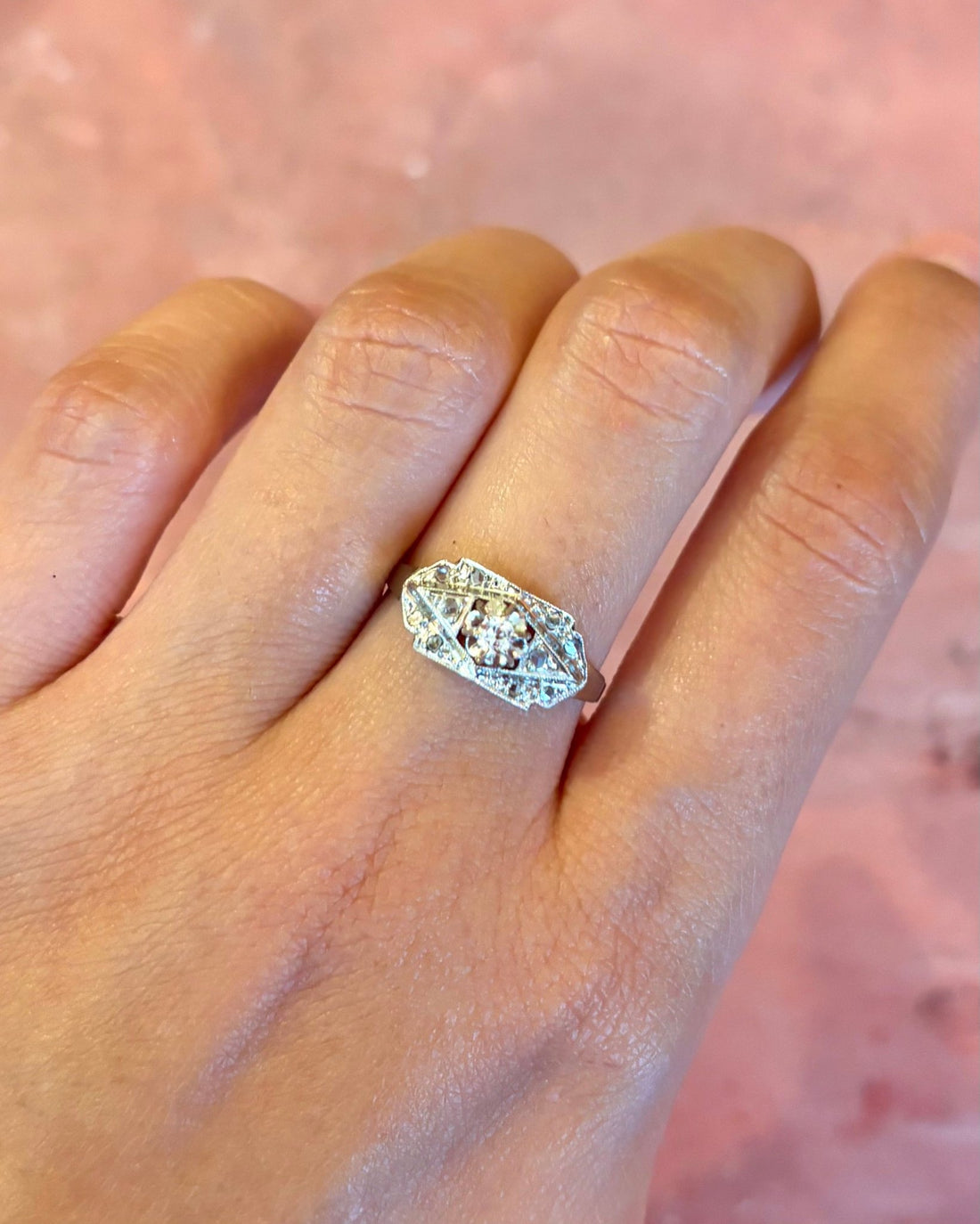 Bague Art-Déco Diamants "Michaela" - Elliade Paris