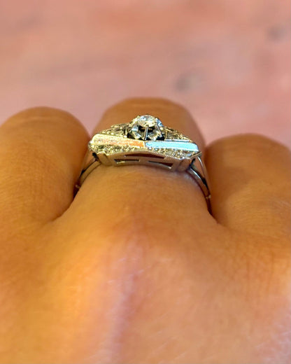 Bague Art-Déco Diamants "Michaela" - Elliade Paris