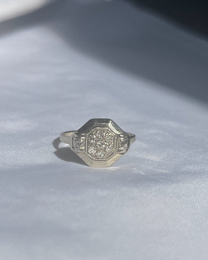 Bague Art - déco diamants &quot;Muriel&quot; - Elliade Paris
