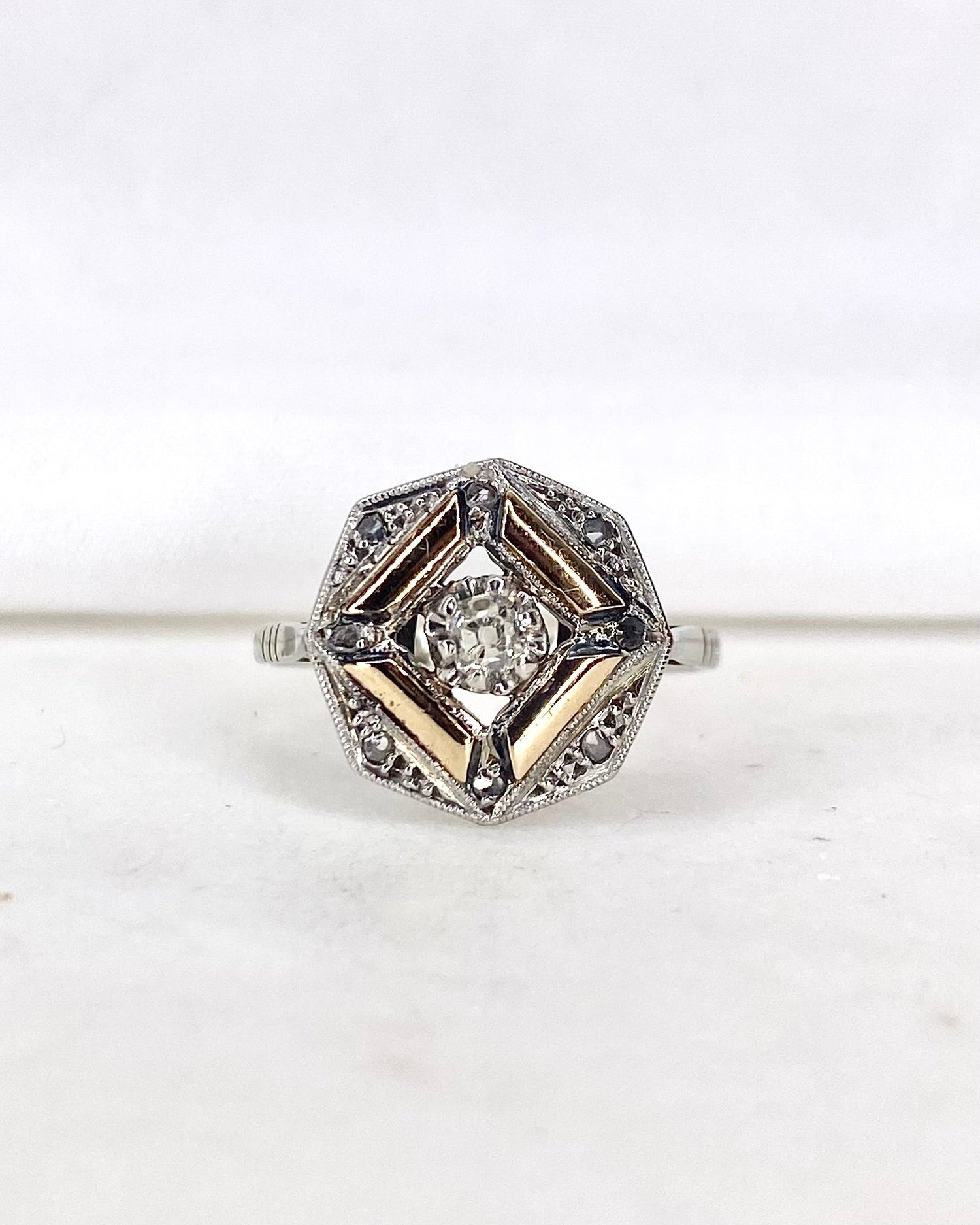 Bague Art Déco Diamants &quot;Naelle&quot; - Elliade Paris