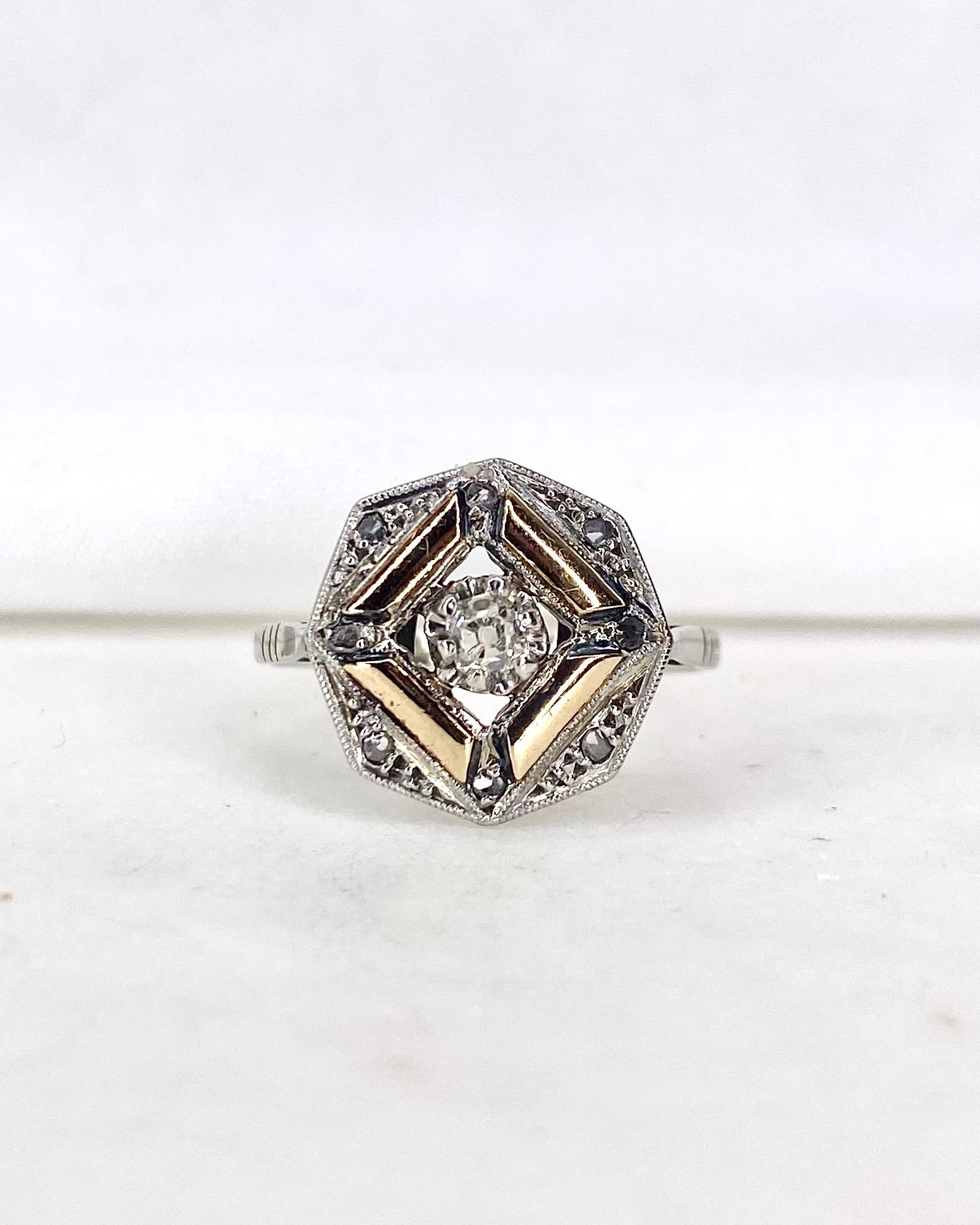 Bague Art Déco Diamants &quot;Naelle&quot; - Elliade Paris