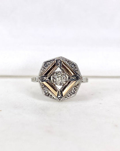 Bague Art Déco Diamants &quot;Naelle&quot; - Elliade Paris