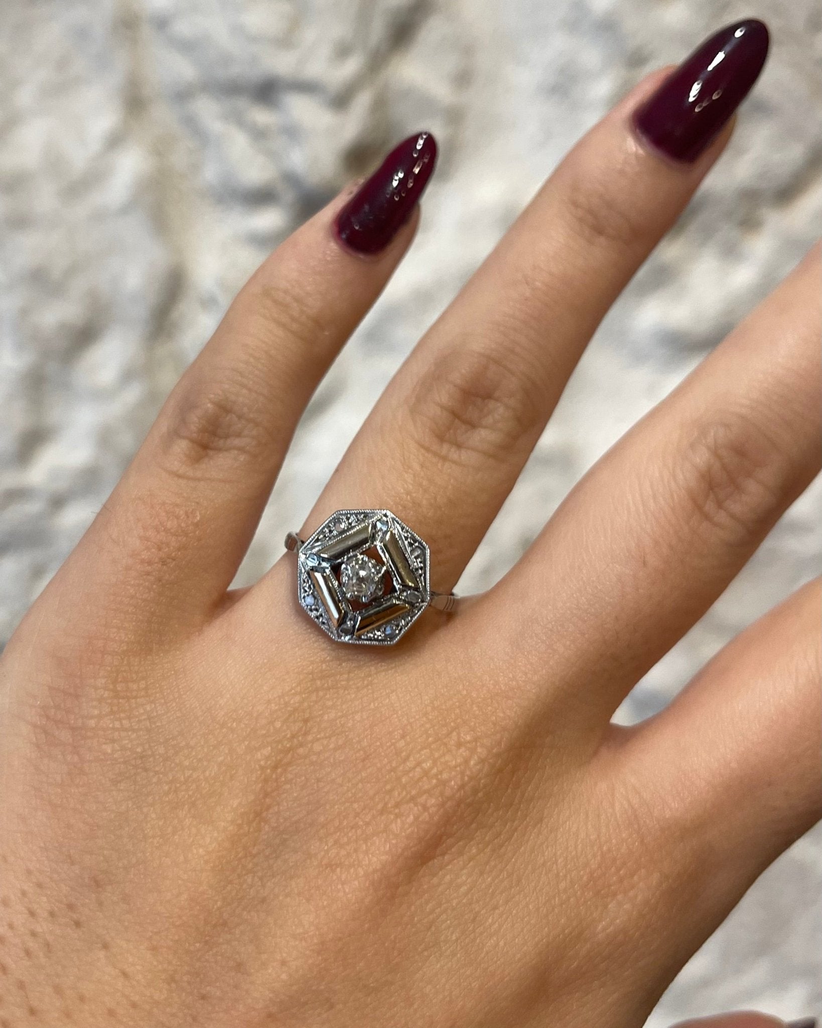 Bague Art Déco Diamants &quot;Naelle&quot; - Elliade Paris