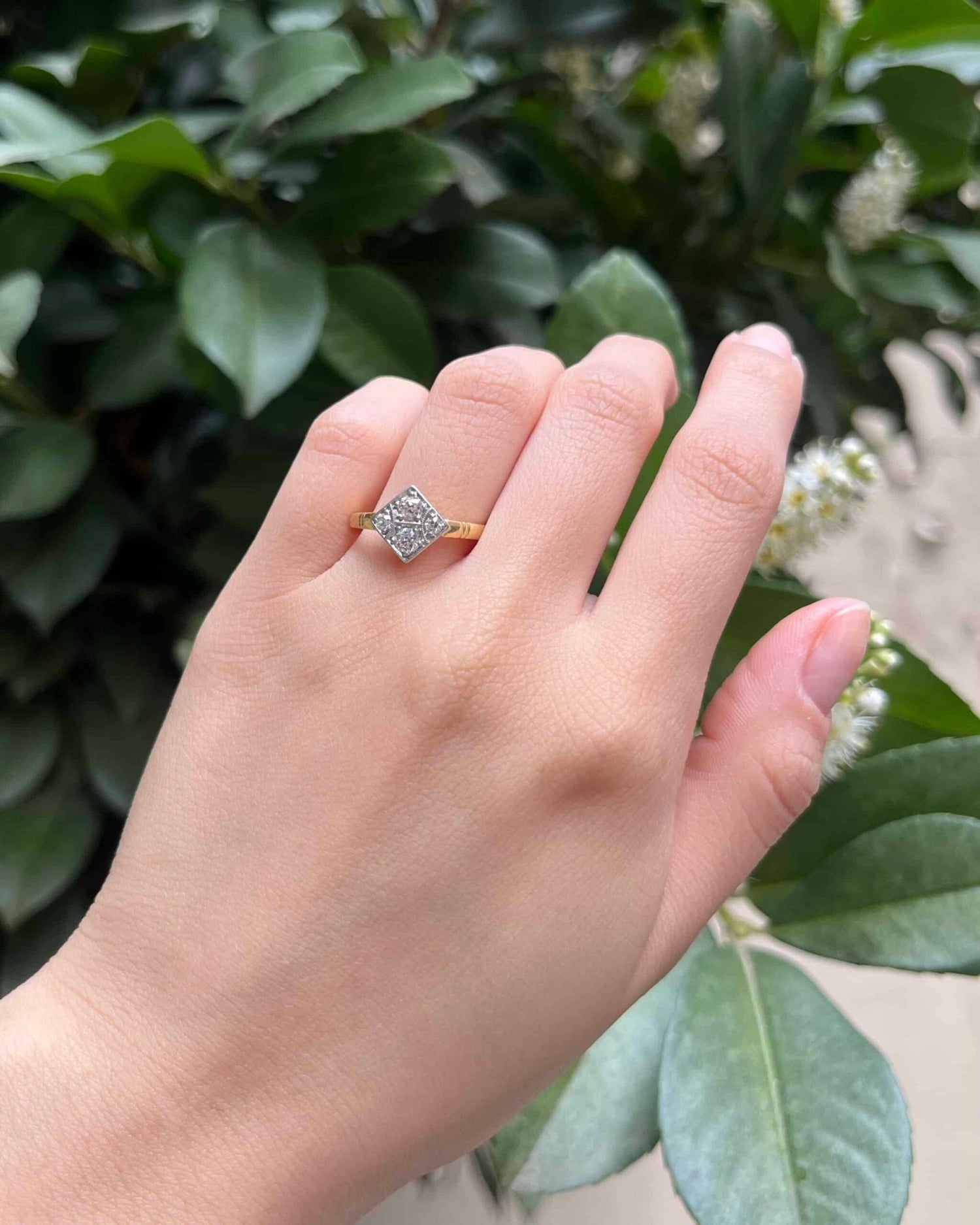 Bague Art - déco Diamants &quot;Navida&quot; - Elliade Paris