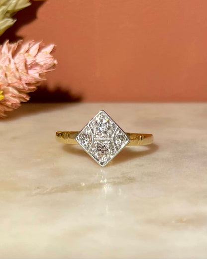 Bague Art - déco Diamants &quot;Navida&quot; - Elliade Paris