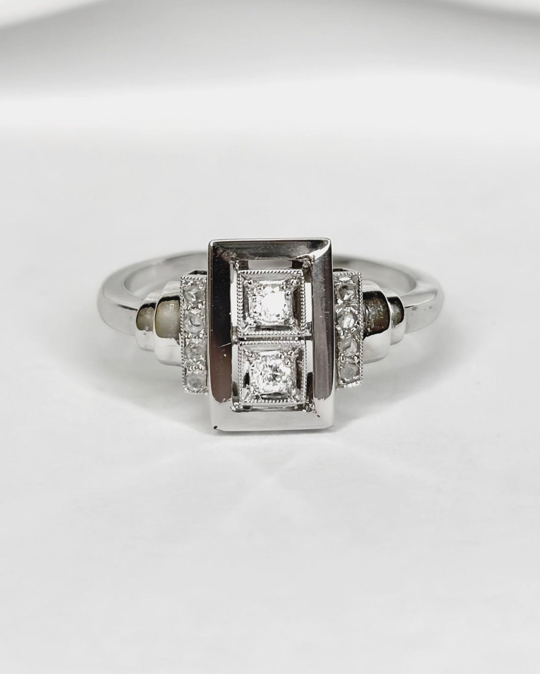 Bague Art - Déco Diamants "Noelie" - Elliade Paris