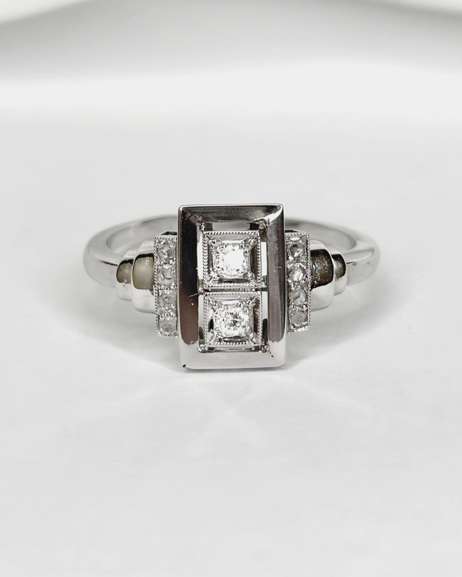 Bague Art - Déco Diamants "Noelie" - Elliade Paris